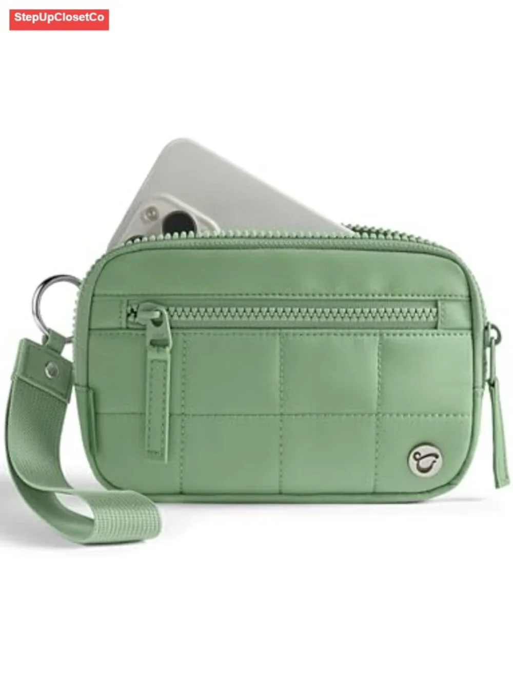 RFID Blocking Zip Around Wristlet Wallet with Phone Pocket